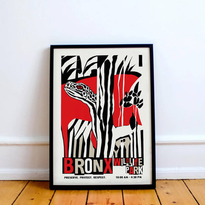 Bronx Wildlife Park Vintage Poster
