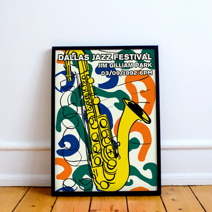 Dallas Jazz Festival Vintage Poster