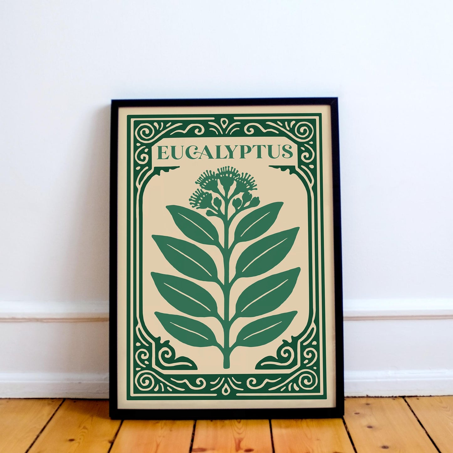 Eucalyptus Green Poster - Nature Rococo Revival Print