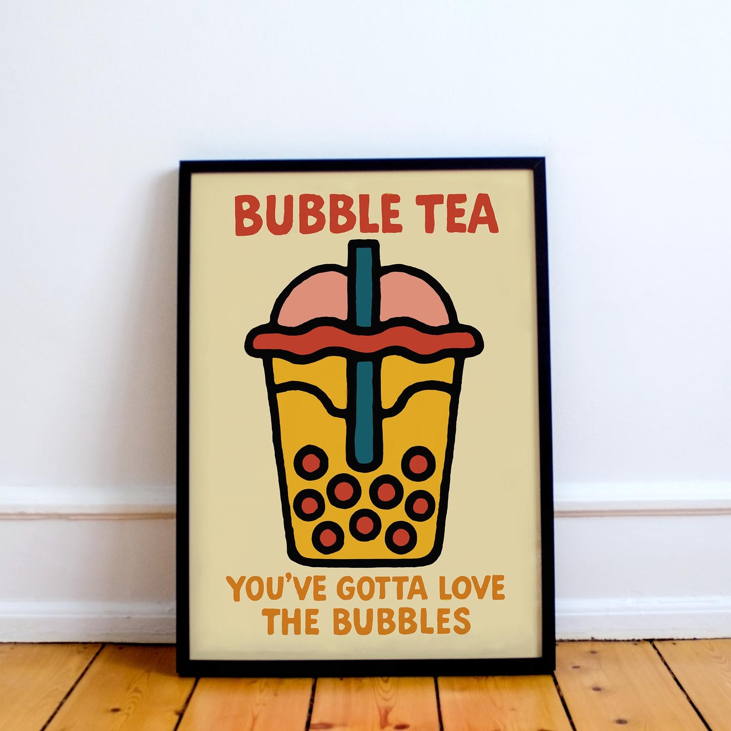 Cute Bubble Tea Wall Art