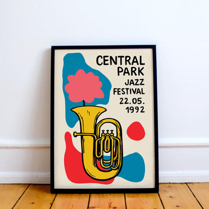 Central Park Jazz Poster