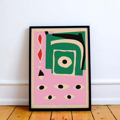 Abstract Eyes Poster Print