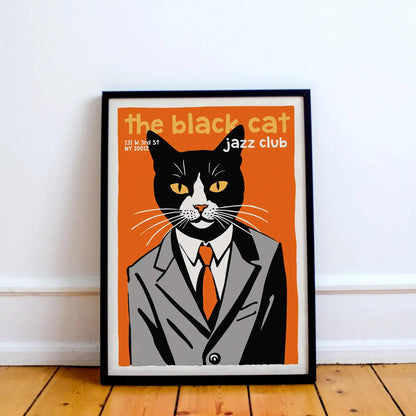 The Black Cat Jazz Club Poster