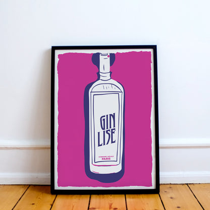 Retro Gin Lise Paris Poster