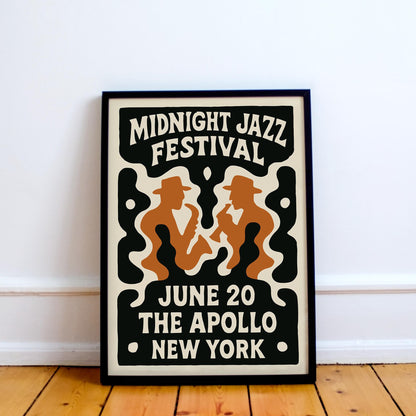 Midnight Jazz Festival Poster Print