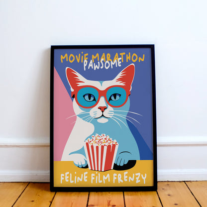 Pawsome Movie Marathon, Kids Room Art Print