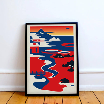 Japanese Landscape Wall Art Print - HypeSheriff