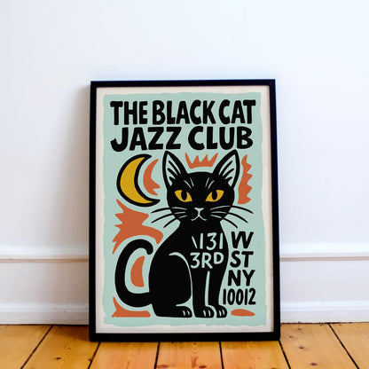 Black Cat Jazz Wall Art
