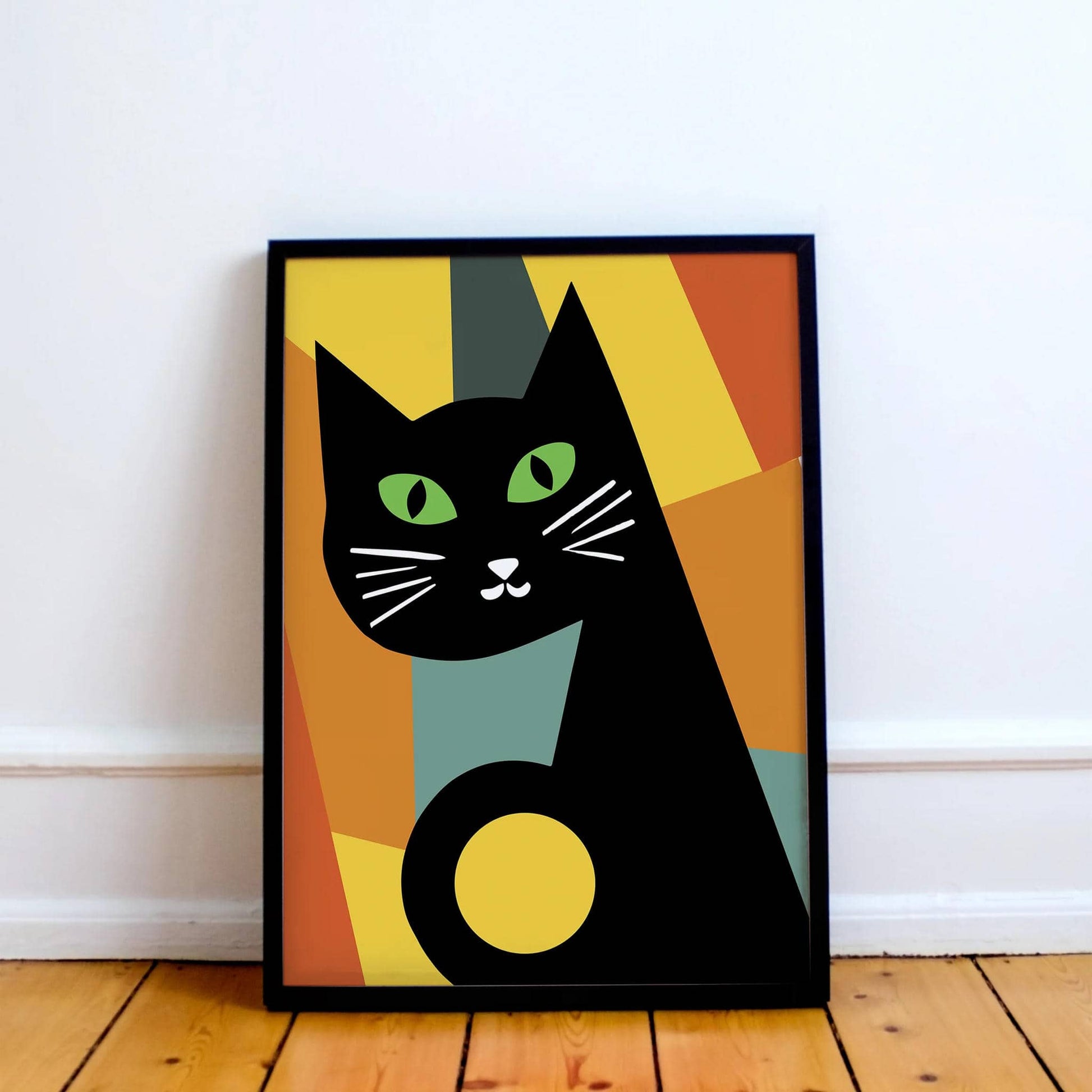 Mid-Century Retro Cat Poster - HypeSheriff