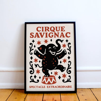 Cirque Savignac Circus Art Print
