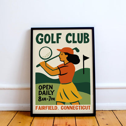 Golf Club Vintage Poster