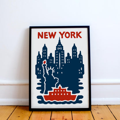 New York Skyline Wall Art Poster