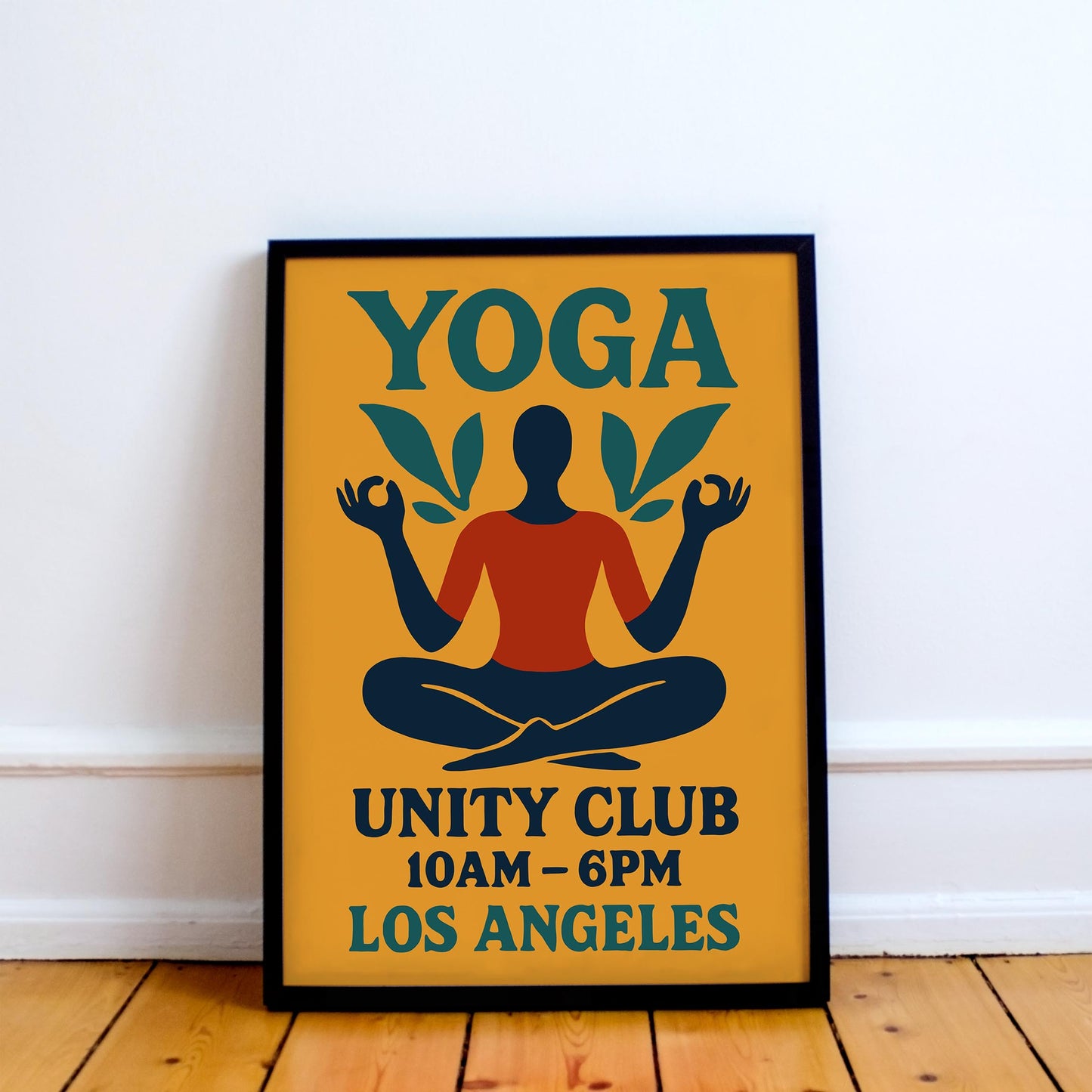 Retro Yoga Club Poster