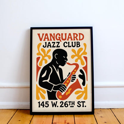 Jazz Club Sax Poster Print