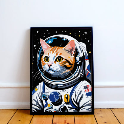 Cat Astronaut Cute Space Cat Poster