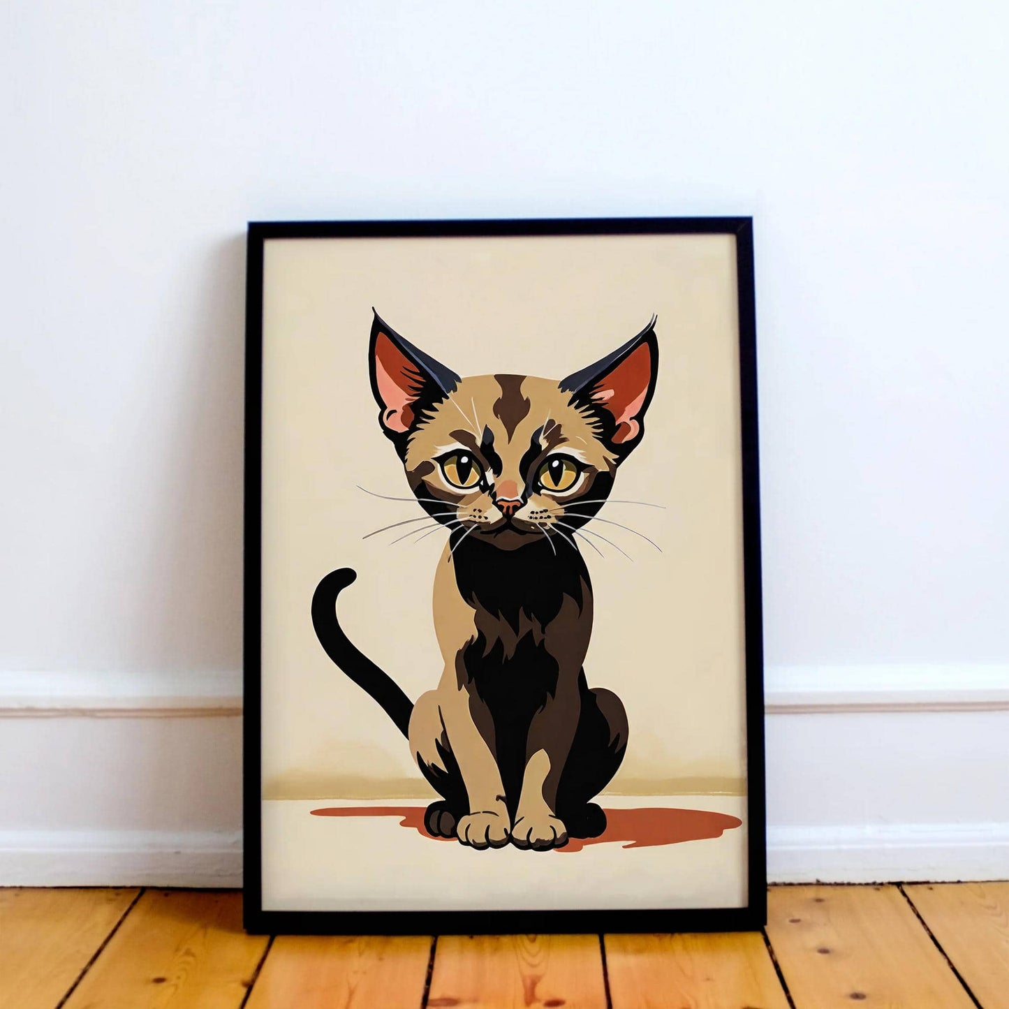 Cute Oriental Kitten Art Print