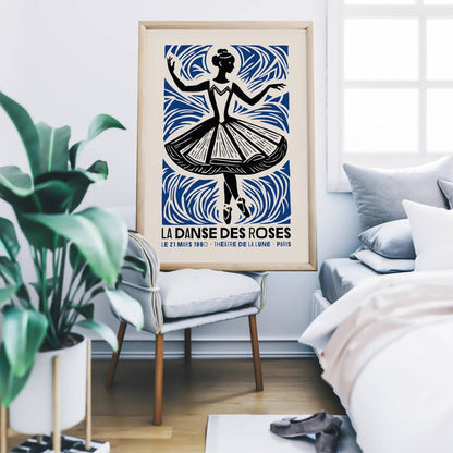 Retro Paris Ballet Poster Print