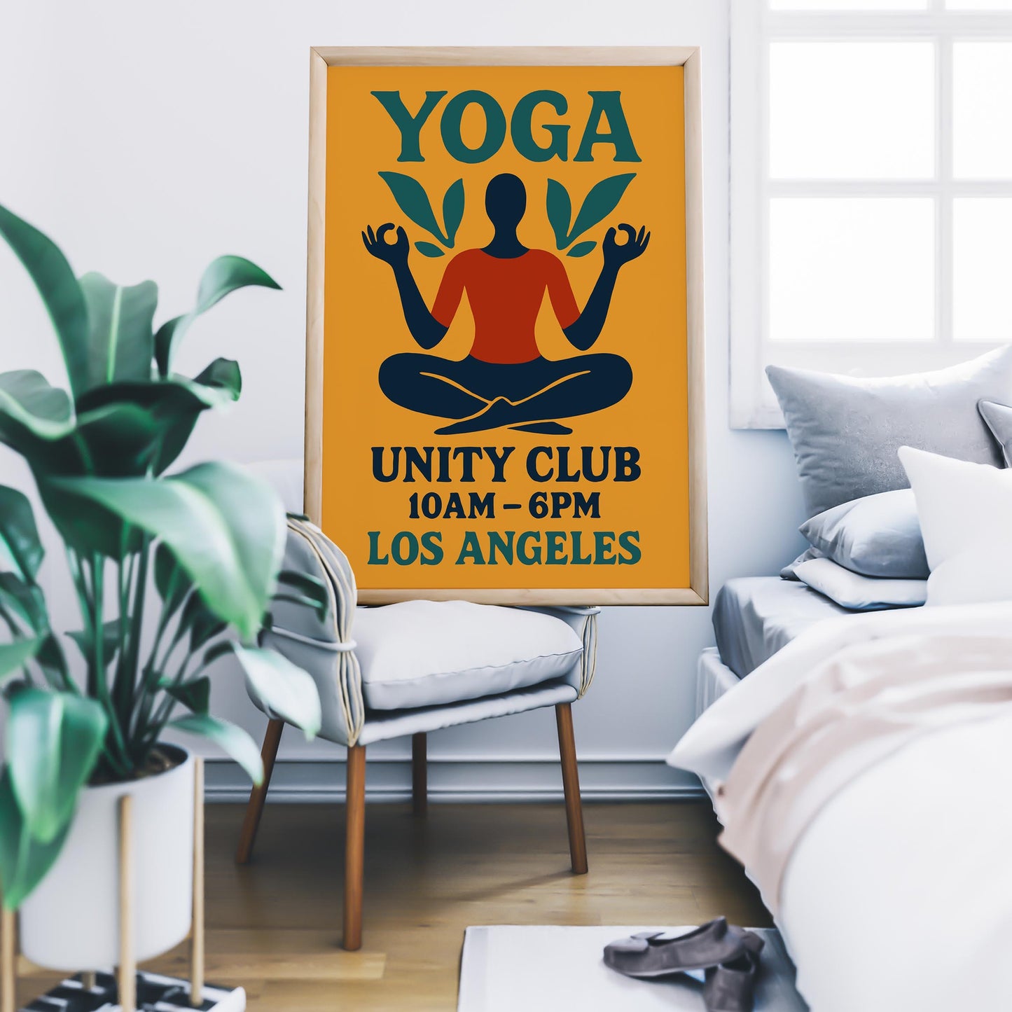 Retro Yoga Club Poster