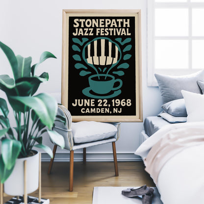 NJ 1968 Jazz Festival Poster Print