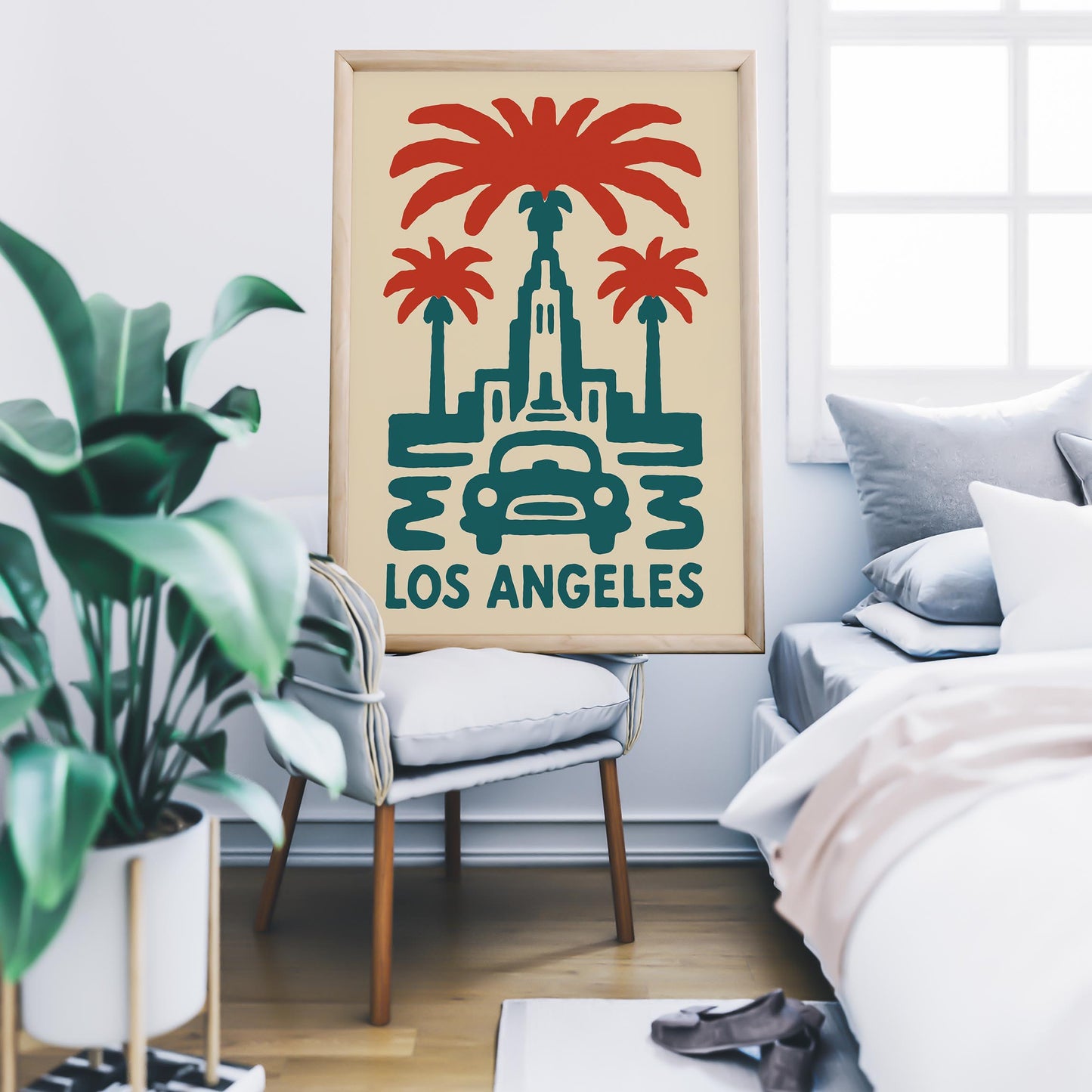 Los Angeles Palm Travel Poster