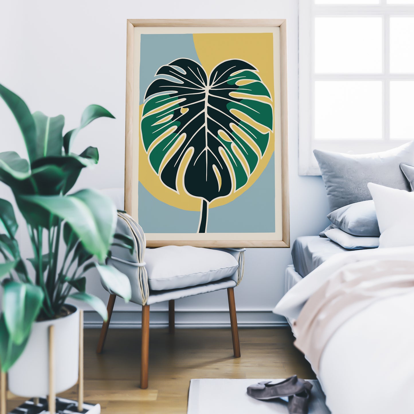 Boho Chic Monstera Leaf Poster