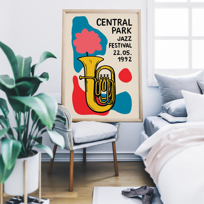 Central Park Jazz Poster