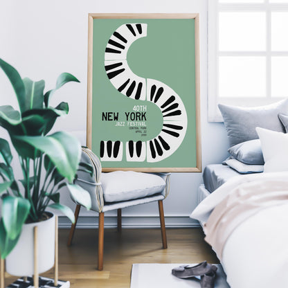 New York Jazz Festival Piano Art Print