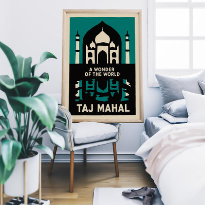 Taj Mahal Wonder Poster