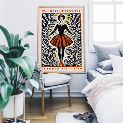 NYC Ballet Festival 1990 Poster Print