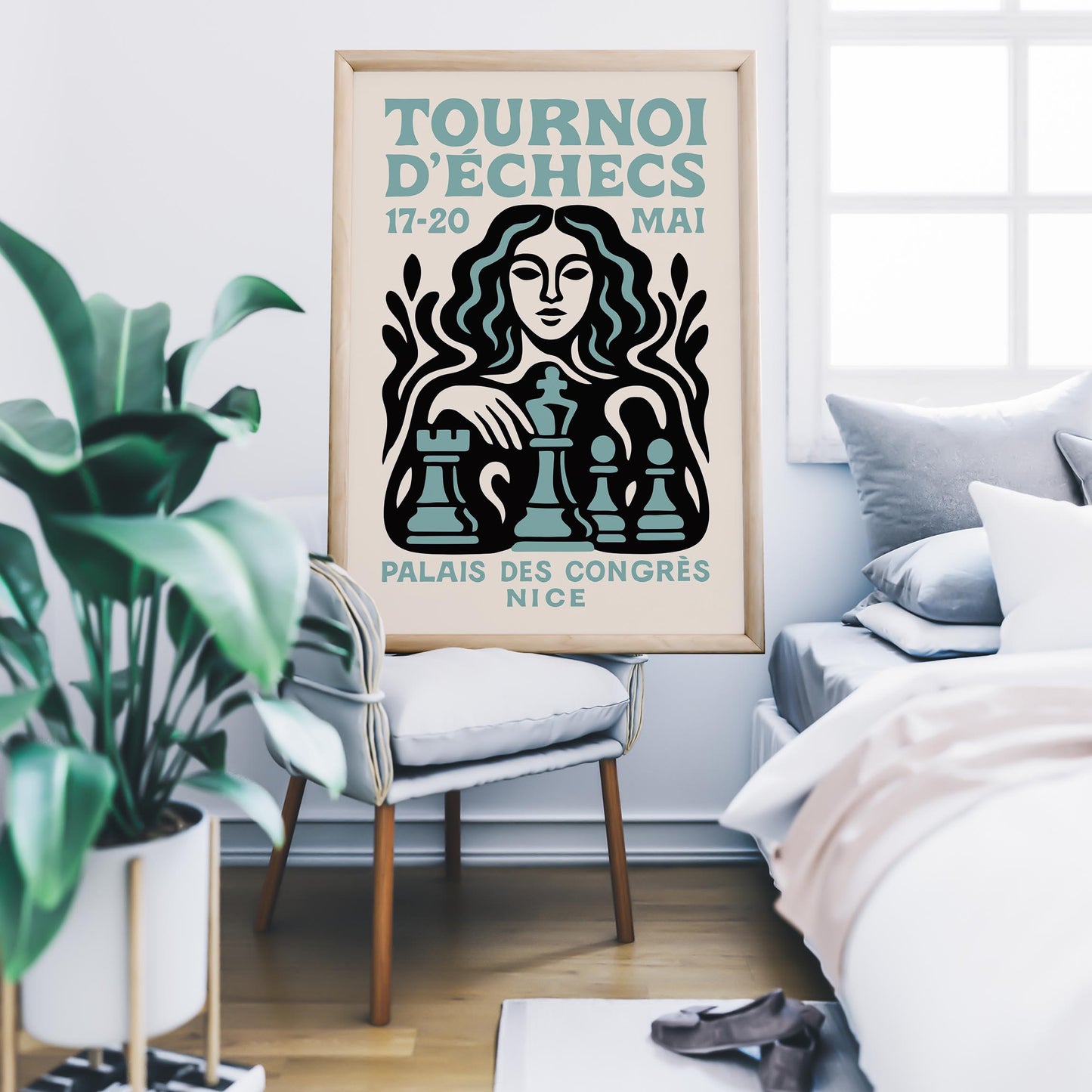 Tournoi D’Échecs Chess Poster