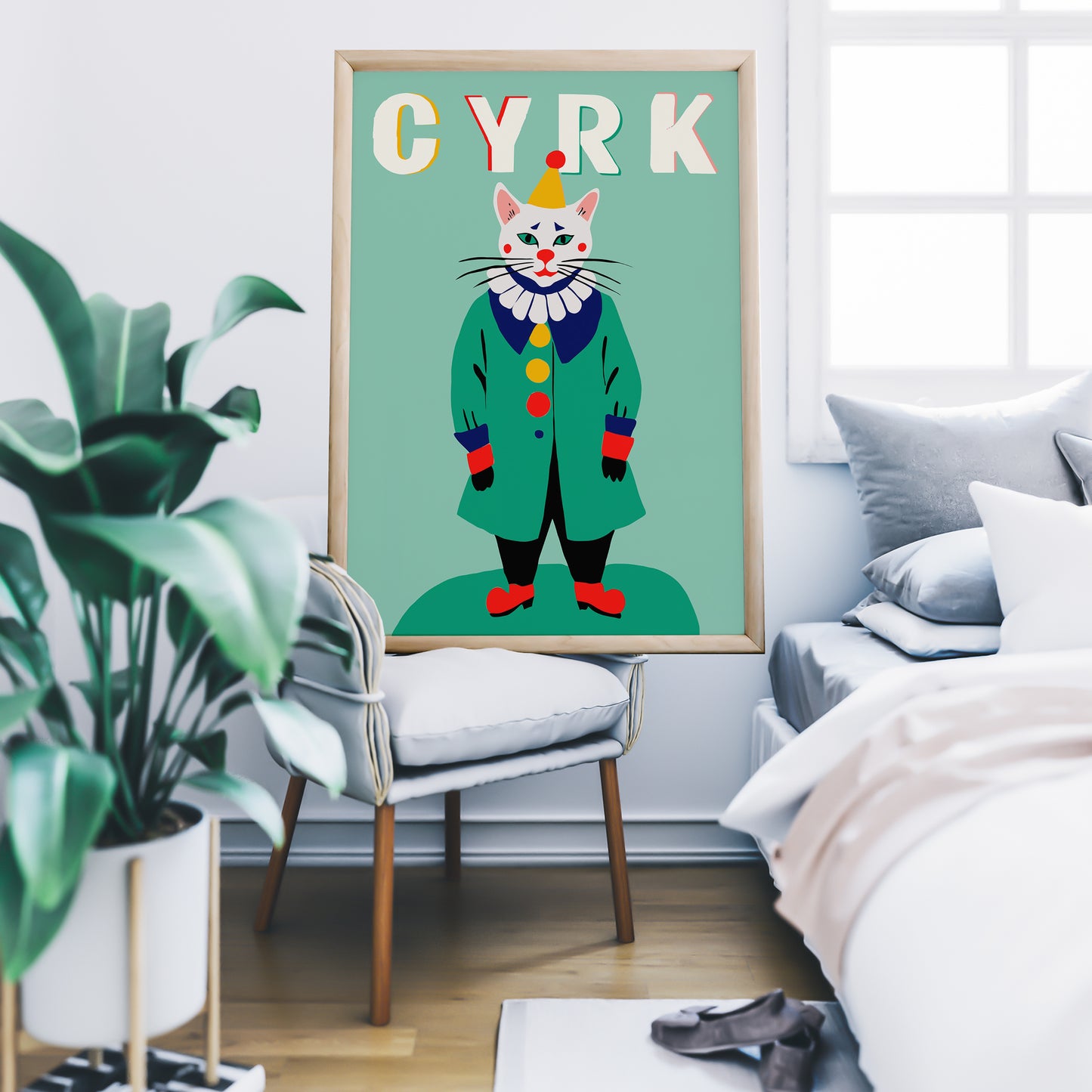 CYRK Polish Circus Green Vintage Poster