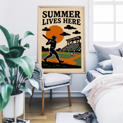 Baseball Summer Poster