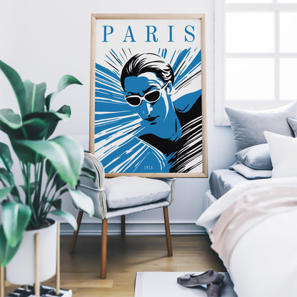 Paris 1924 Swimming Poster Print