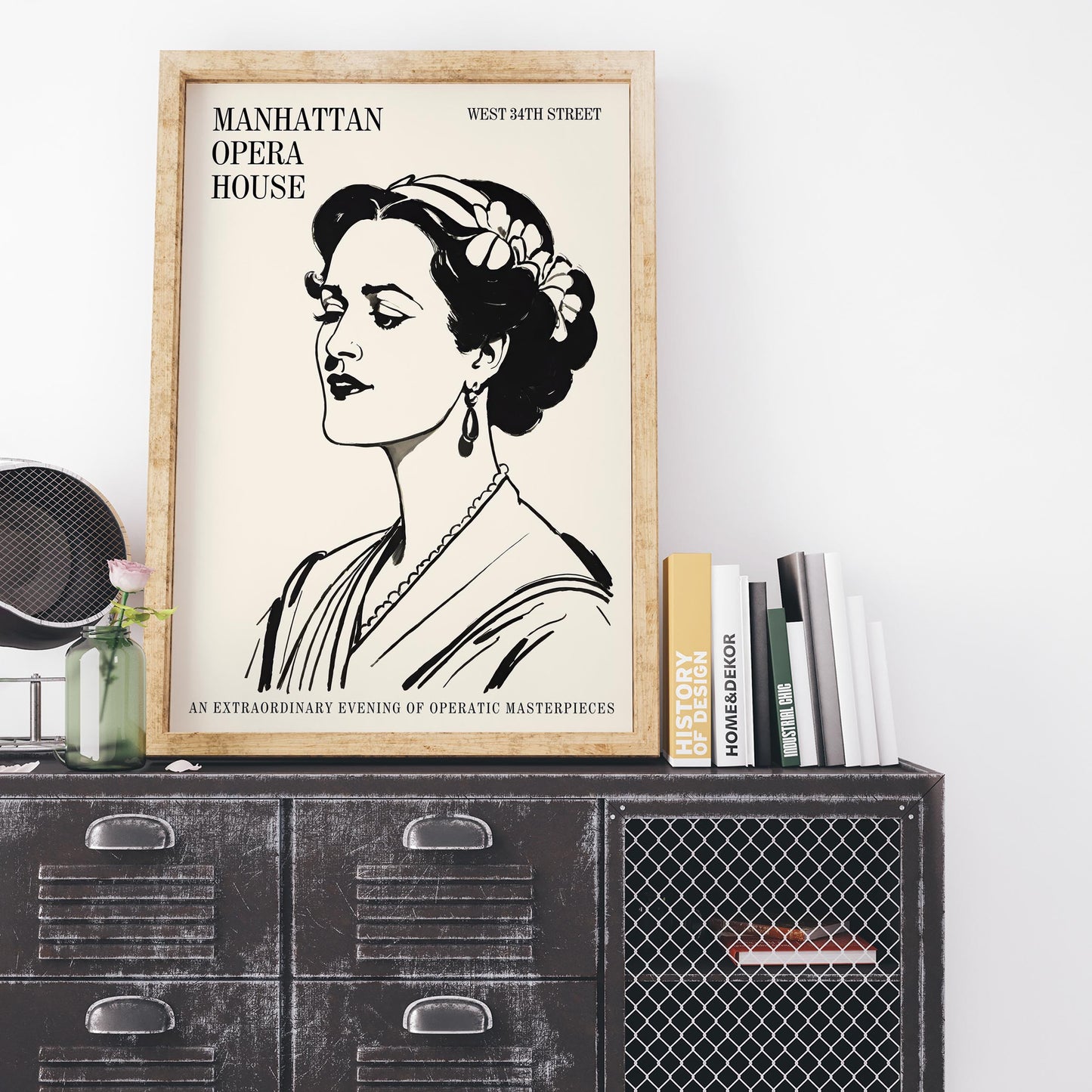 Vintage Opera Lady Poster