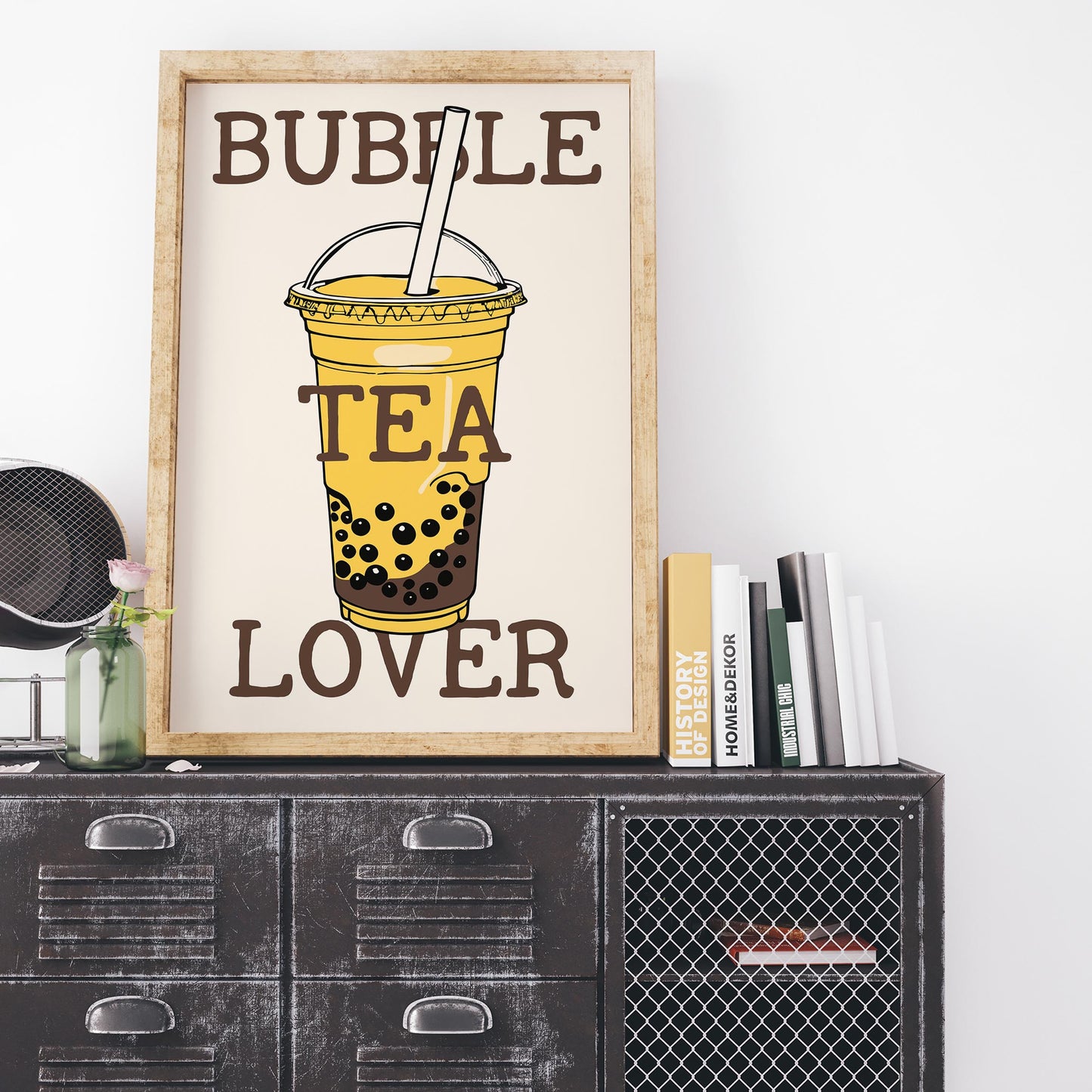 Yellow Bubble Tea Lover Poster
