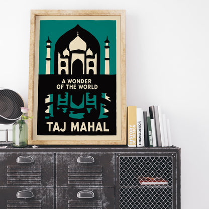 Taj Mahal Wonder Poster