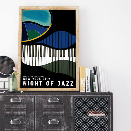 NYC Night of Jazz 2002 Retro Poster