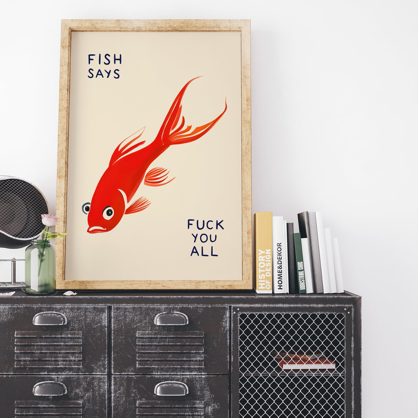 Funny Angry Fish Poster