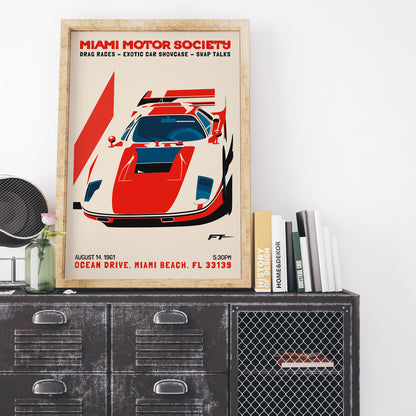 Miami Motor Art Print