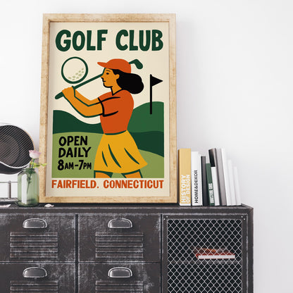 Golf Club Vintage Poster