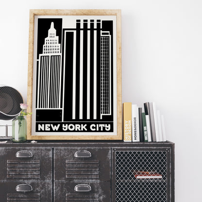 NYC Vintage Architecture Poster