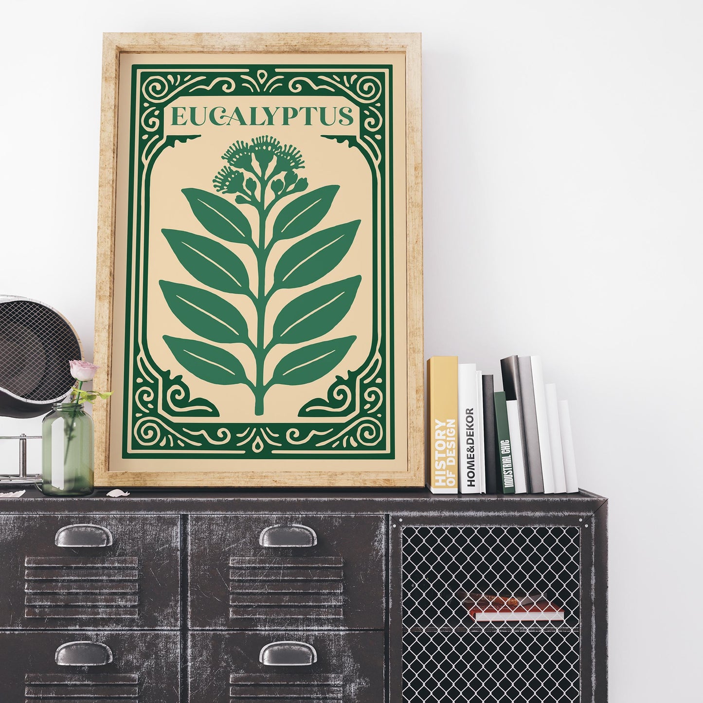 Eucalyptus Green Poster - Nature Rococo Revival Print