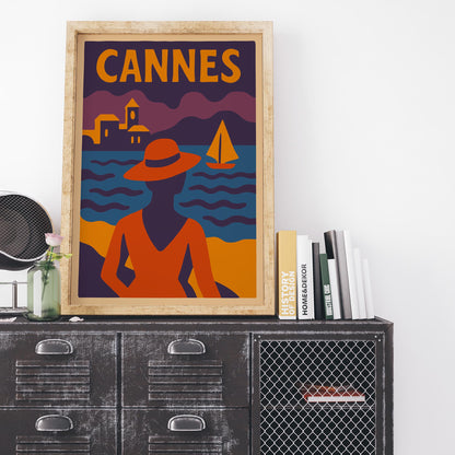 Cannes Travel Poster Print