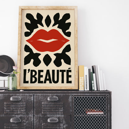 L Beaute Lips Poster Print