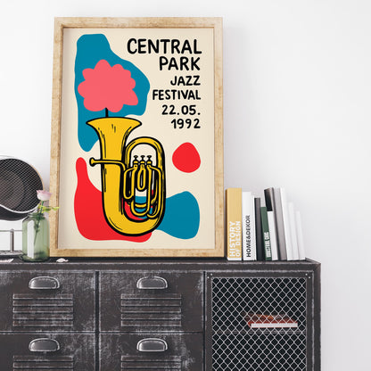 Central Park Jazz Poster