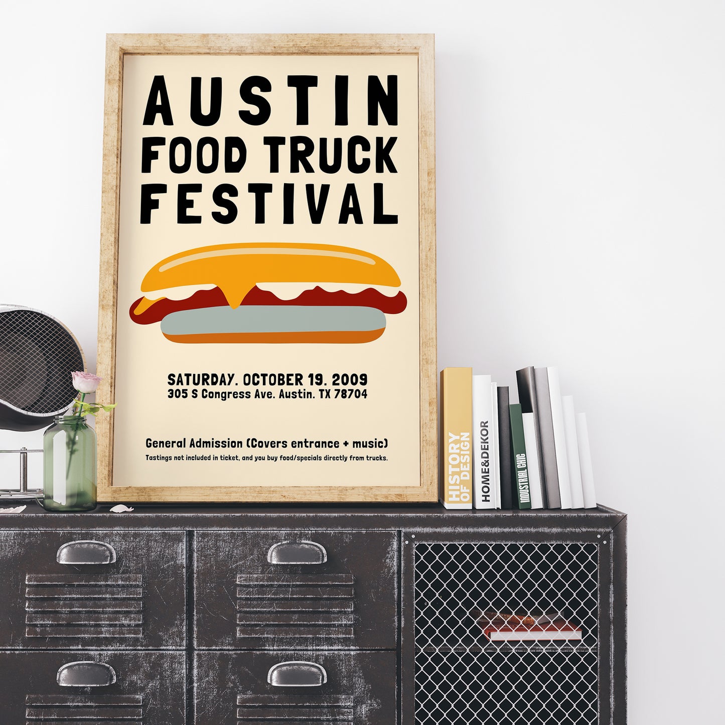 Austin Foot Truck Festival 2009 Retro Poster