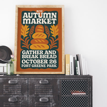 NYC Autumn Market Poster