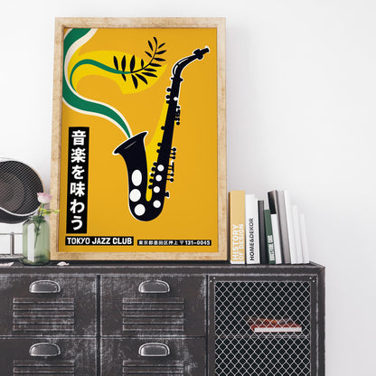 Tokyo Jazz Club Saxophone Poster