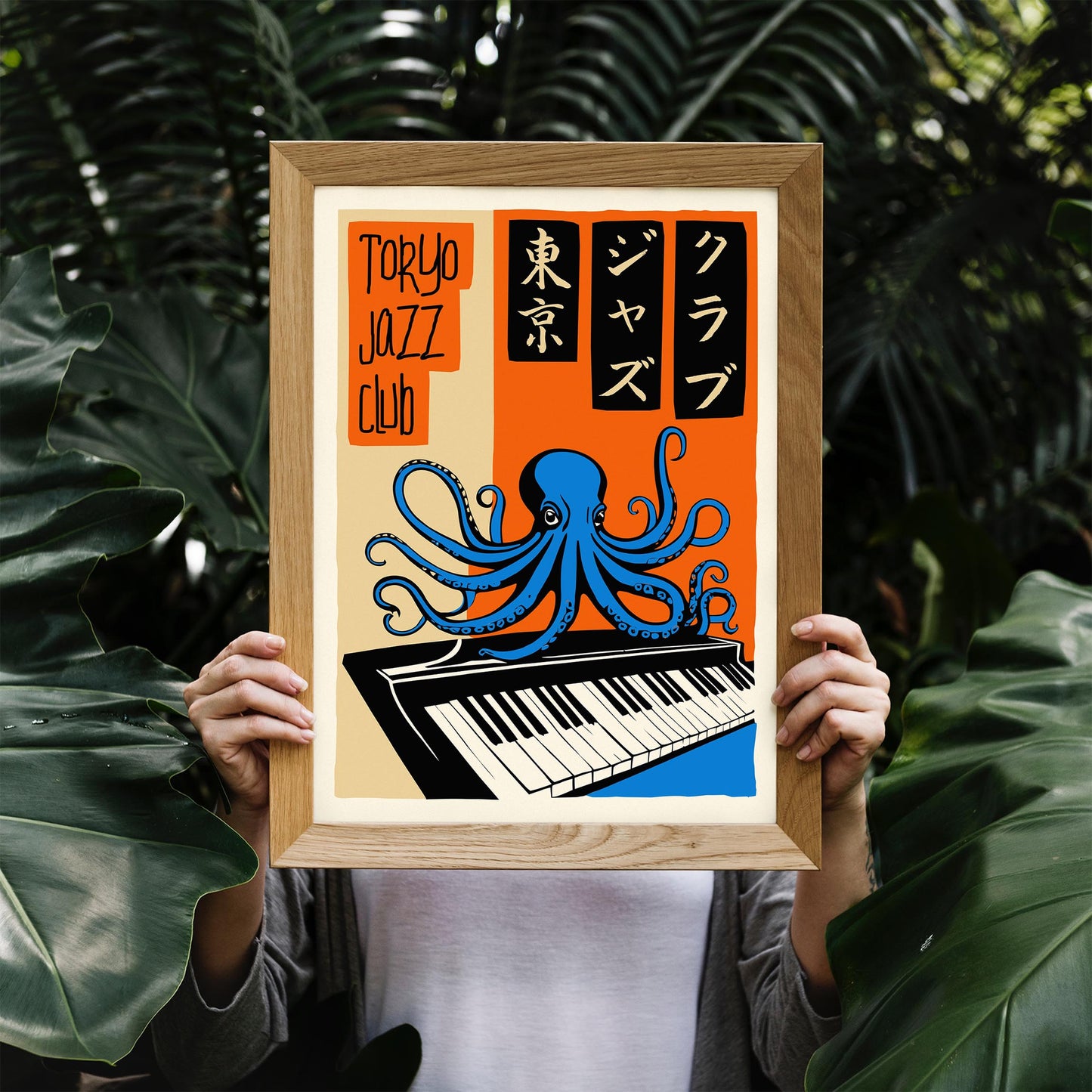 Tokyo Jazz Club Poster – Octopus Playing Piano