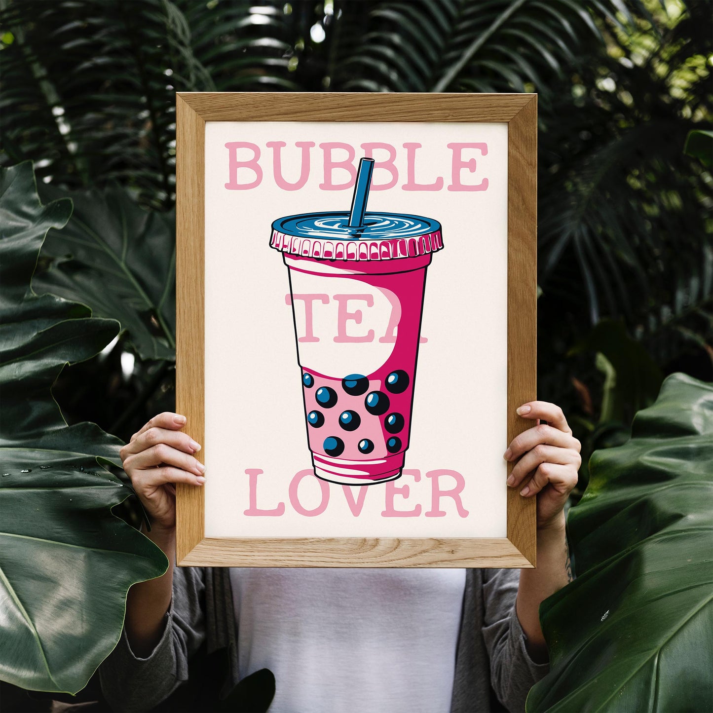 Pink Bubble Tea Wall Art